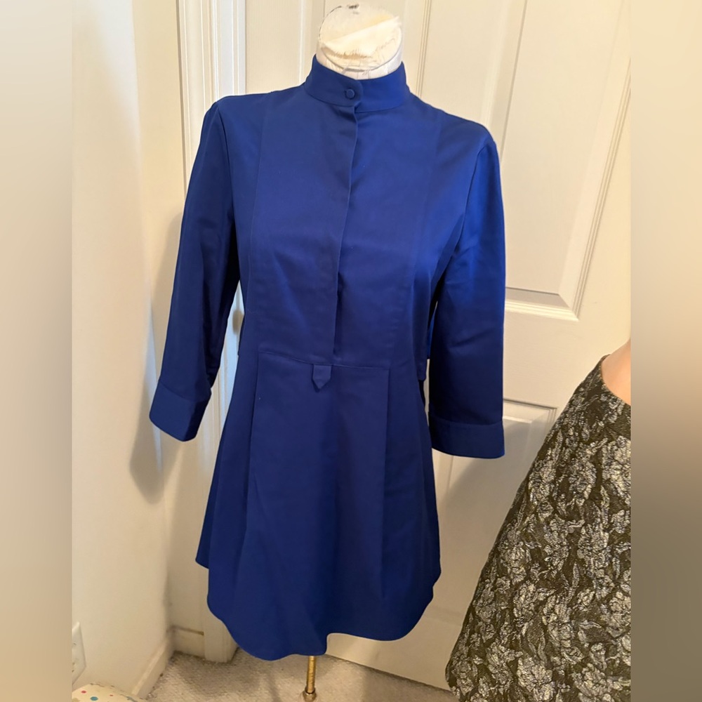 Alexander McQueen Royal Blue Tunic Top runway 40/us4 $870 rare